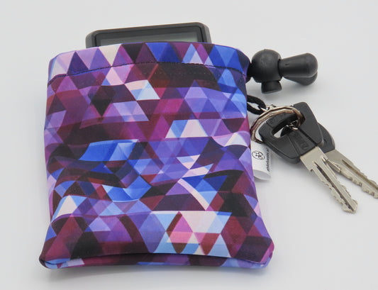 Ebike hoesje M display Bosch intuvia 100 Driehoekje op paars softshell DLX