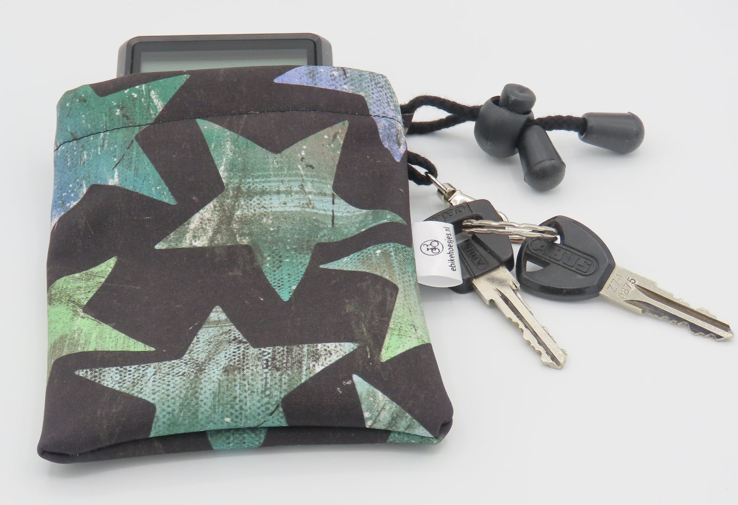 Ebike hoesje M display Bosch intuvia 100 Ster op zwart softshell DLX