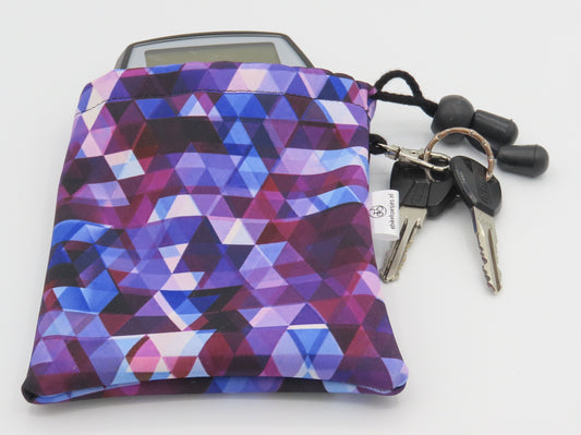 Ebike hoesje L display  Bosch intuvia  DLX Driehoekje op paars softshell