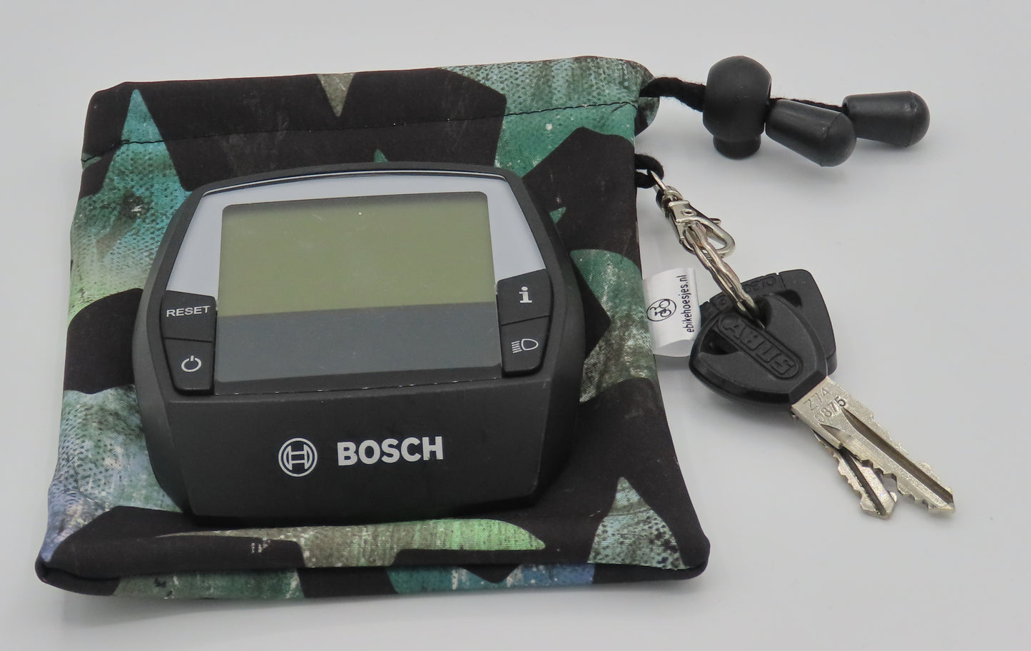 Ebike hoesje L display Bosch intuvia DLX Ster op zwart softshell
