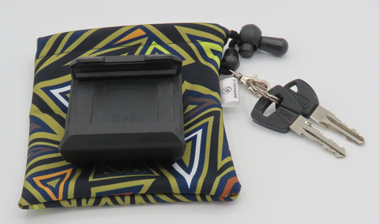 Ebike hoesje L display Driehoekje op groen softshell DLX