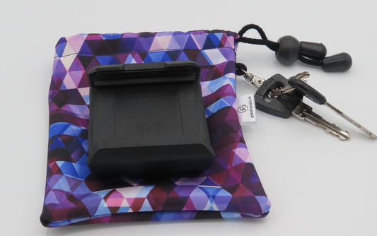 Ebike hoesje L display Driehoekje op paars softshell DLX