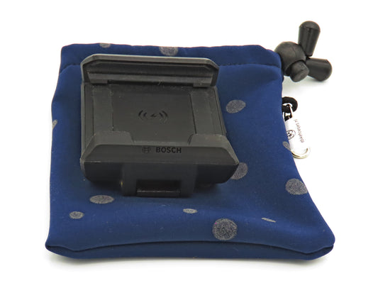 Ebike hoesje L display Stip op donker blauw softshell DLX