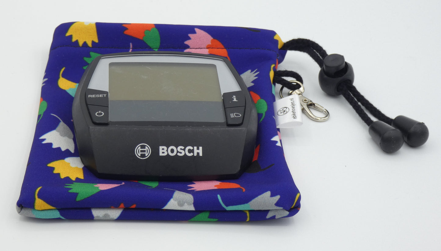 Ebike hoesje L display Bosch intuvia DLX bloem softshell