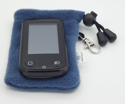 Ebike hoesje S display Jeans blauw Fleece DLX