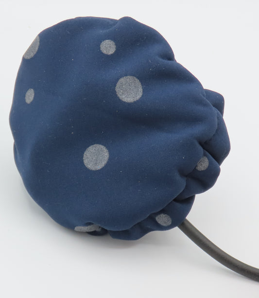 Ebike hoesje display vaste bafang display DP-C231 stip op donker blauw softshell G