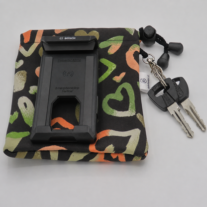 Ebike hoesje XL display Hartje op zwart Softshell DLX