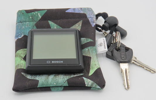 Ebike hoesje M display Bosch intuvia 100 Ster op zwart softshell DLX