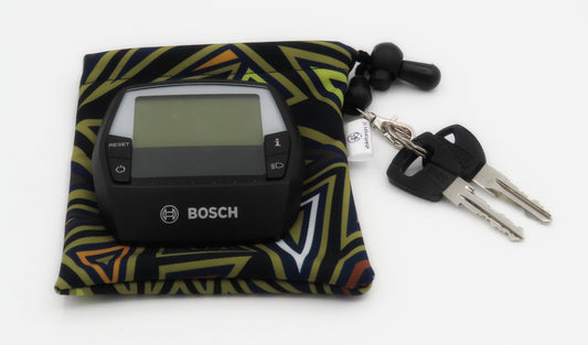 Ebike hoesje L display  Bosch intuvia  DLX Driehoekje groen softshell