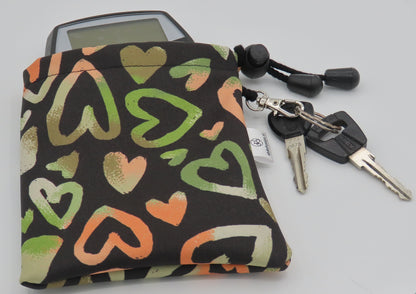 E-bike case L display Bosch intuvia DLX Heart on black softshell
