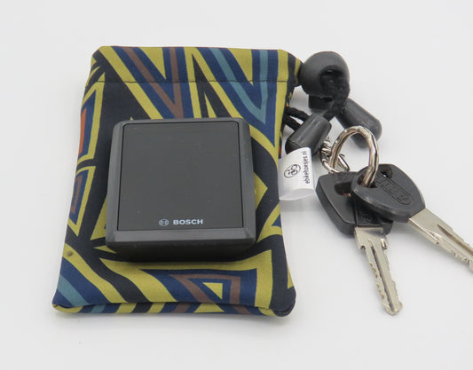 Ebike hoesje M display Bosch Kiox 500 Driehoekje groen softshell DLX