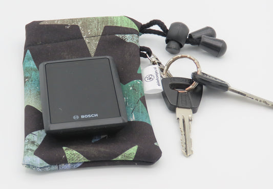 Ebike hoesje M display Bosch Kiox 500 Ster op zwart softshell DLX