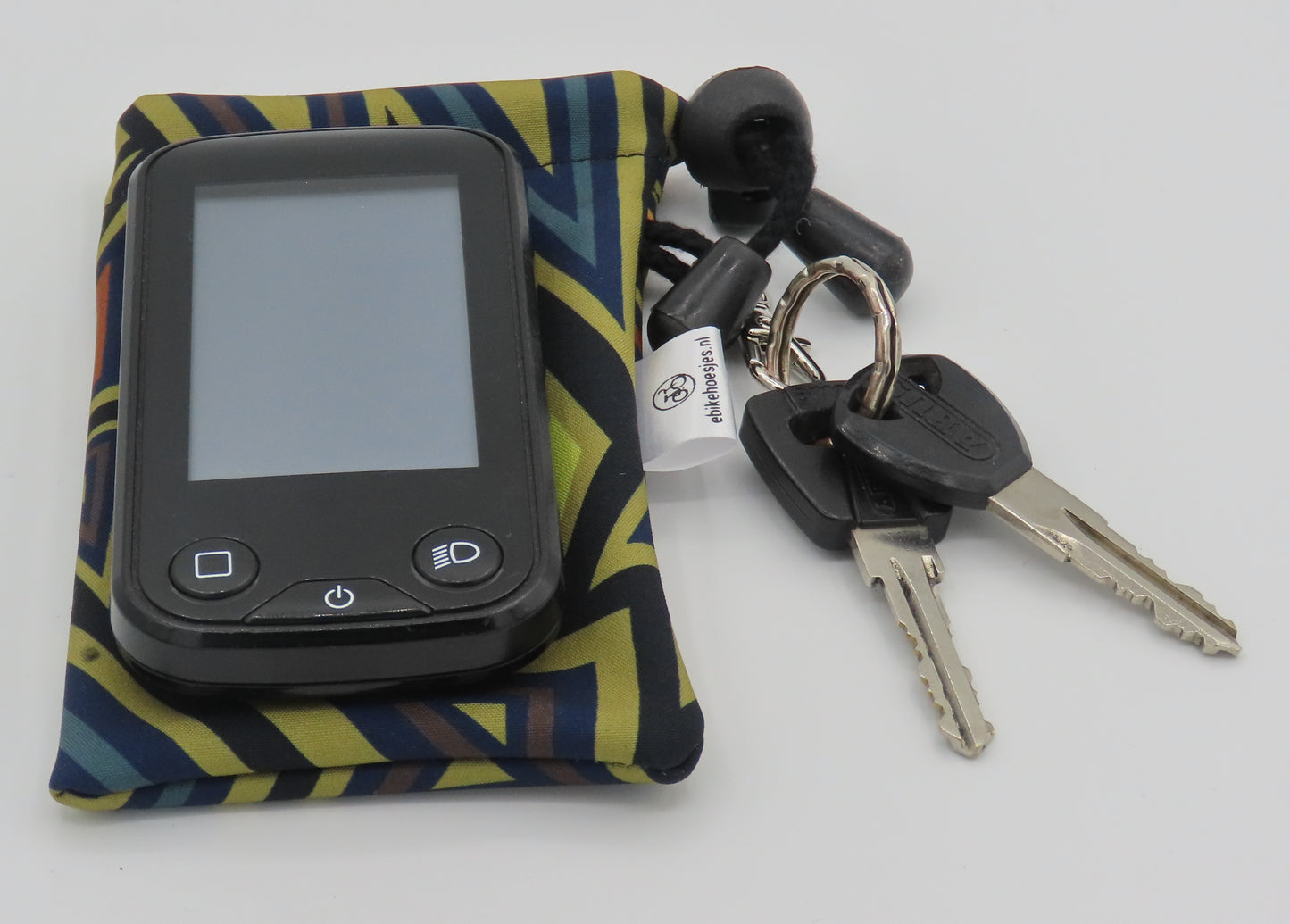 Ebike hoesje S display Driehoekje groen softshell DLX