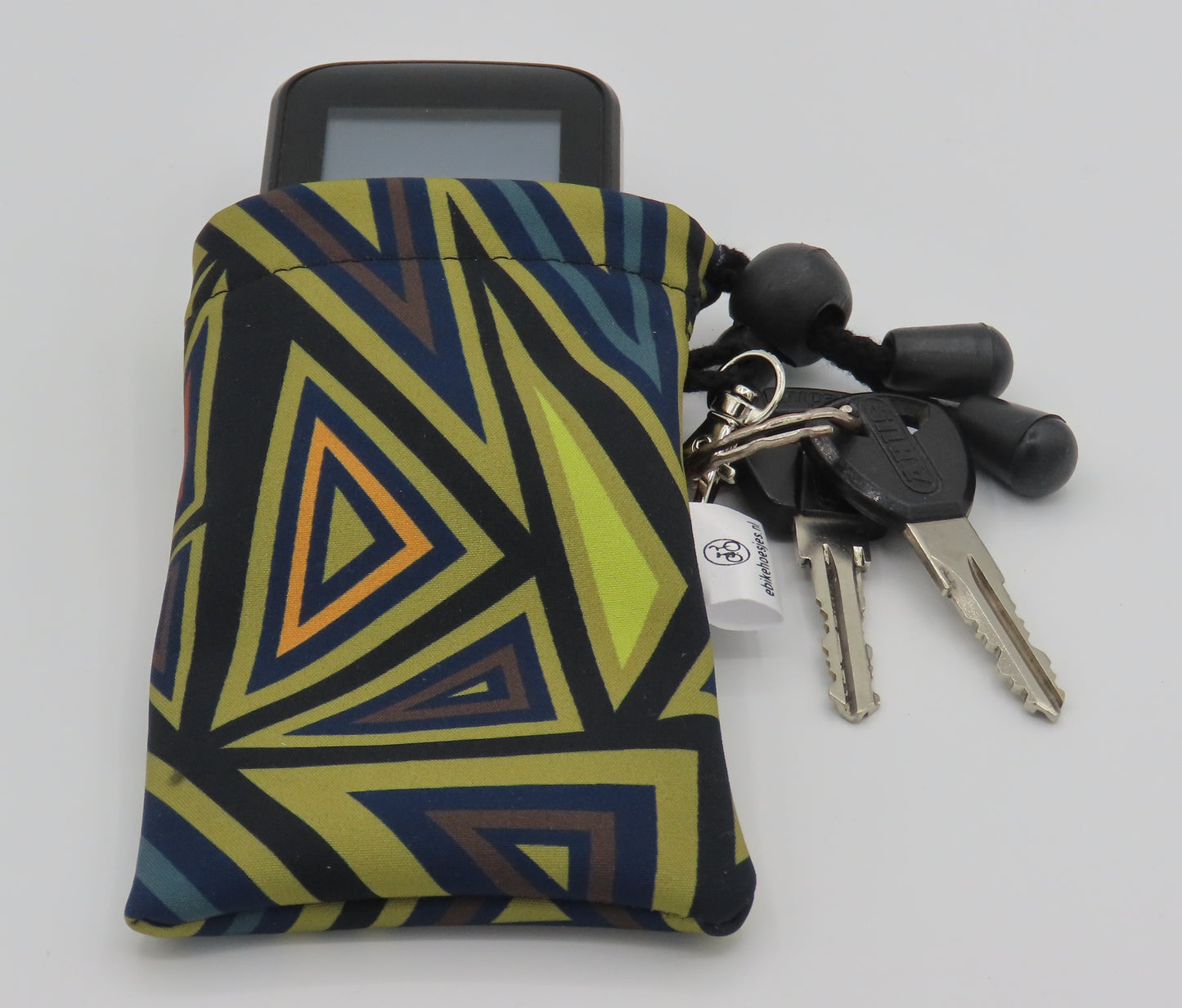 Ebike hoesje S display Driehoekje groen softshell DLX