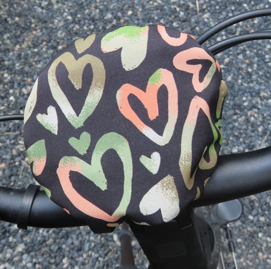 Ebike hoesje display vaste bafang display DP-C271 Hartje op zwart softshell G