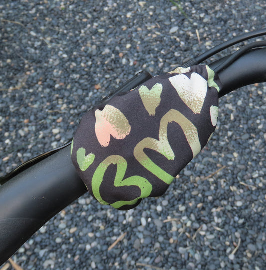 Ebike hoesje display vaste bafang display DP-C241 Hartje op zwart softshell K