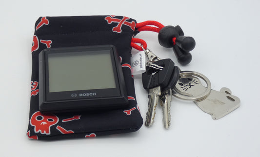 Ebike hoesje M display Bosch intuvia 100 Doodshoofd softshell DLX